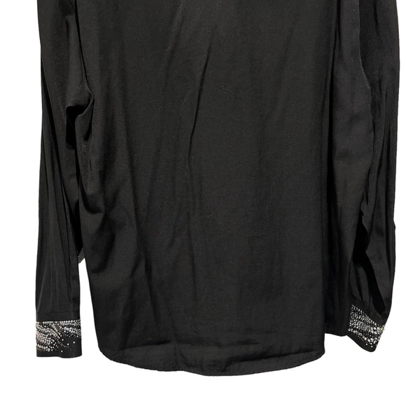 Christine Alexander Rhinestones Collared Button Down Blouse - Picture 8 of 10